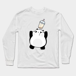 Little Panda Catching Boba! Long Sleeve T-Shirt